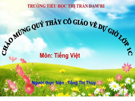 Bài giảng Tiếng Việt Lớp 1 - Bài 28: Y, y (Tiết 1) - Tống Thị Thủy