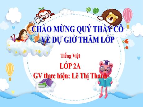 Bài giảng Tiếng Việt Lớp 2 - Bài 28: Khám phá đáy biển ở Trường Sa - Lê Thị Thanh