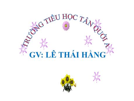 Bài giảng Toán Lớp 1 (Sách Chân trời sáng tạo) - Chủ đề 2: Các số đến 10 - Bài: Các số 4, 5 (Tiết 2) - Lê Thái Hằng