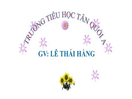 Bài giảng Toán Lớp 1 (Sách Chân trời sáng tạo) - Chủ đề 2: Các số đến 10 - Bài: Các số 4, 5 (Tiết 1) - Lê Thái Hằng