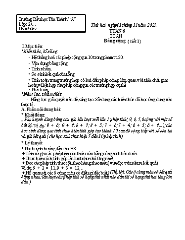 Bài ôn tập các môn Lớp 2  - Tuần 6 -  Năm học 2021-2022 - Trường Tiểu học Tân Thành A