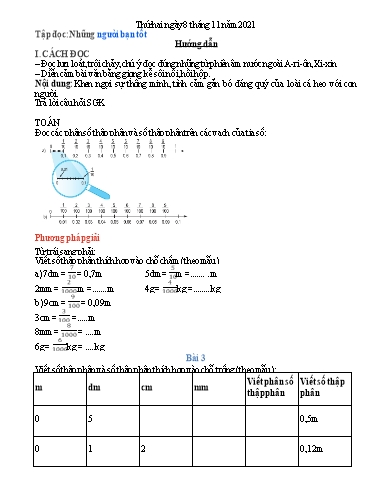 Bài tập các môn Lớp 5 - Tuần 7 - Năm học 2021-2022 - Trường Tiểu học Tân Quới A