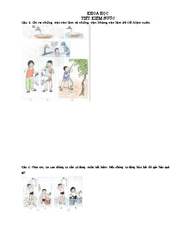 Bài tập Khoa học, Lịch sử và Địa lí Lớp 4 - Tuần 15 - Trường Tiểu học Thành Lợi C (Có đáp án)