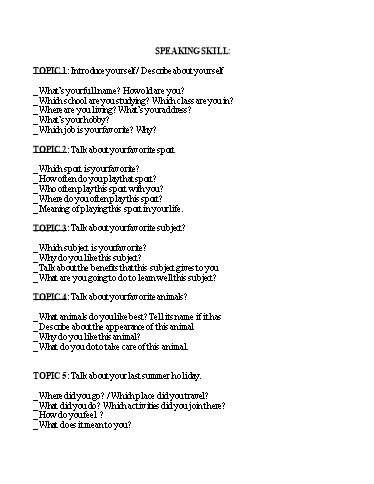 Nội dung ôn tập môn Tiếng Anh Lớp 5 - Từ 30/3 đến 3/4 - Năm học 2019-2020