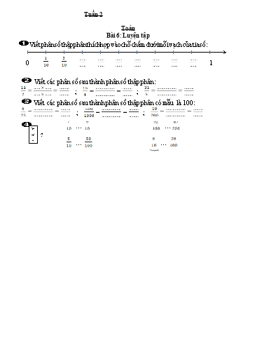 Ôn tập Toán Lớp 5 - Tuần 2